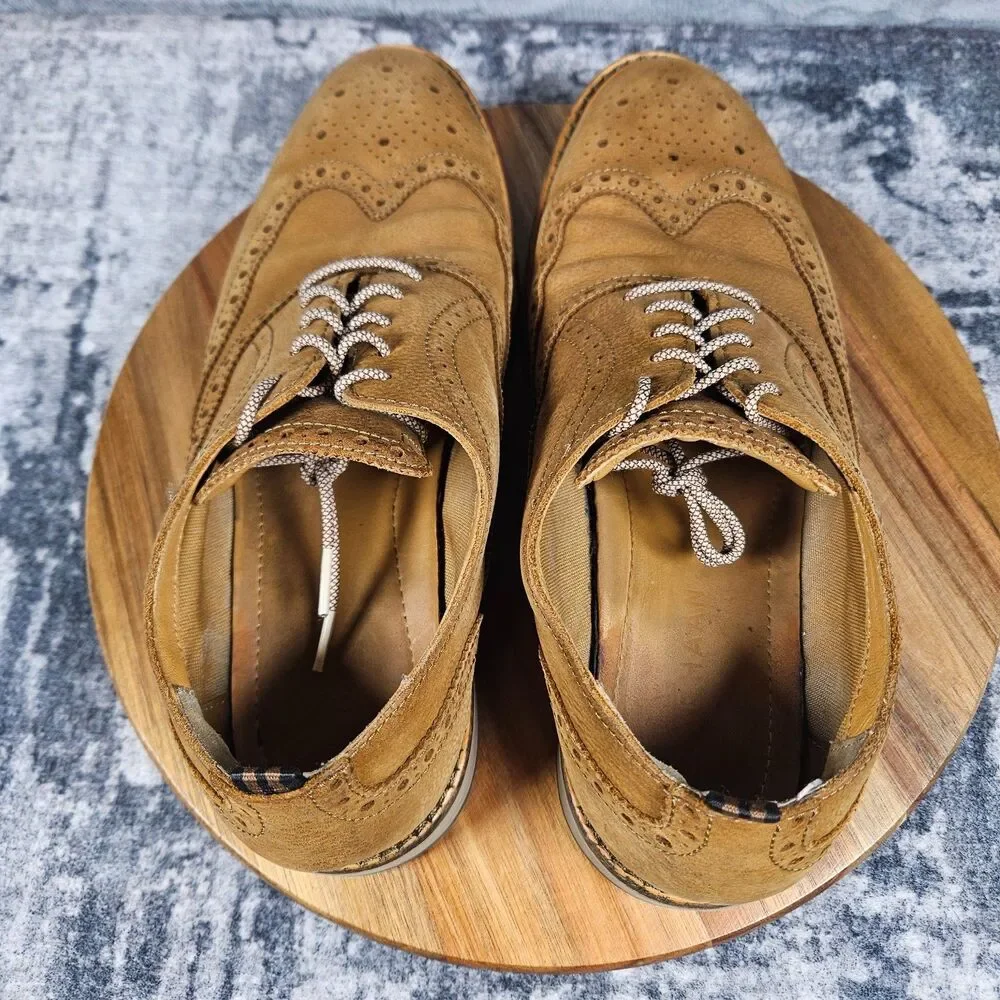 Cole Haan Morris Grand.Os Wingtip Oxford Brown Leather Dress Shoes Men’s 10 M